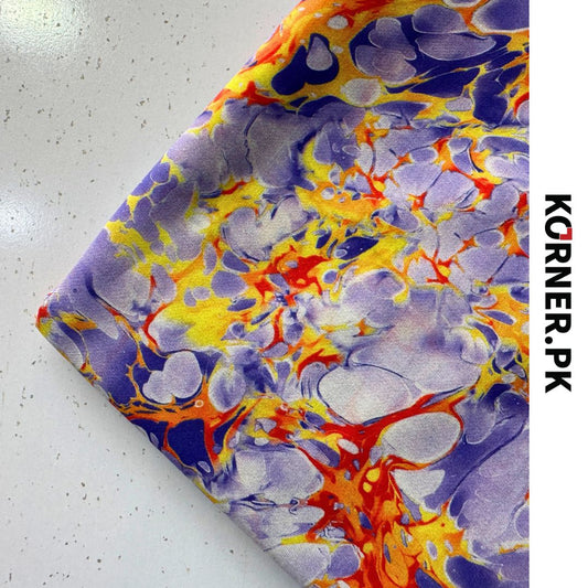 Unstitched Print Lawn Fabric 2pc
