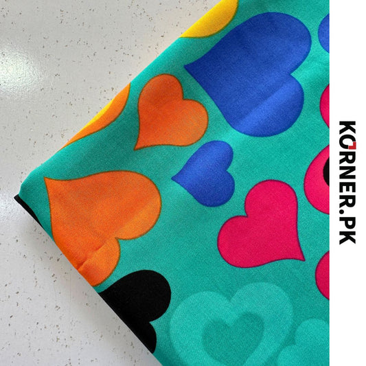 Funky Print Linen Fabric 2pc