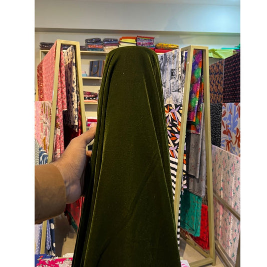 Mehndi Green Micro 9000 Velvet Fabric 2pc
