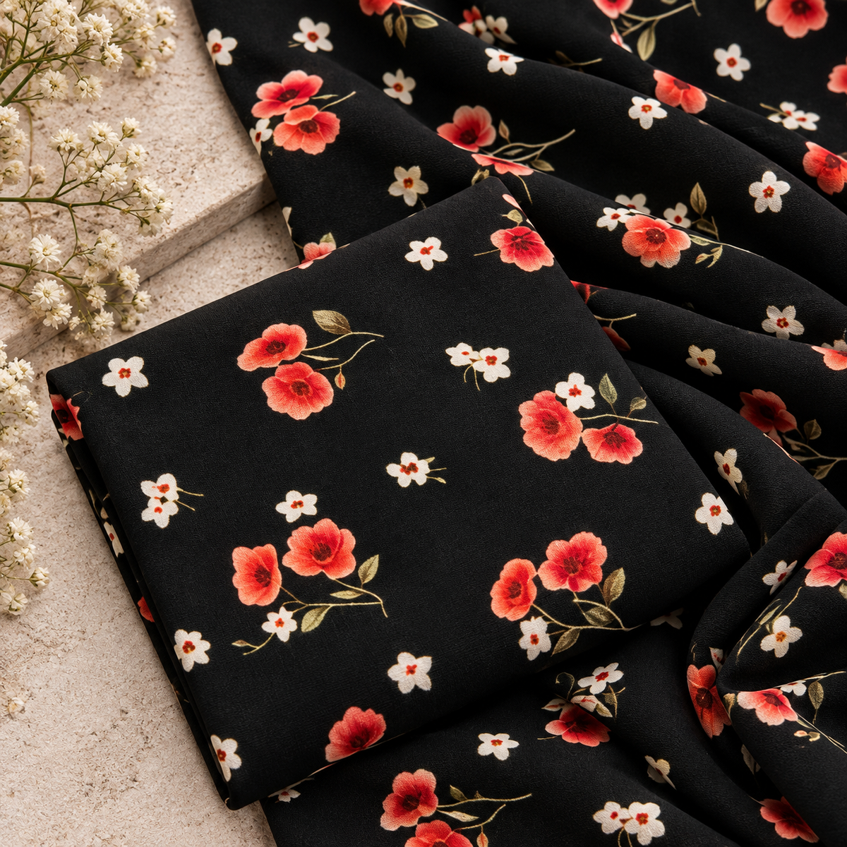 Hina Bahar | Unstitched Linen Fabric 2pc