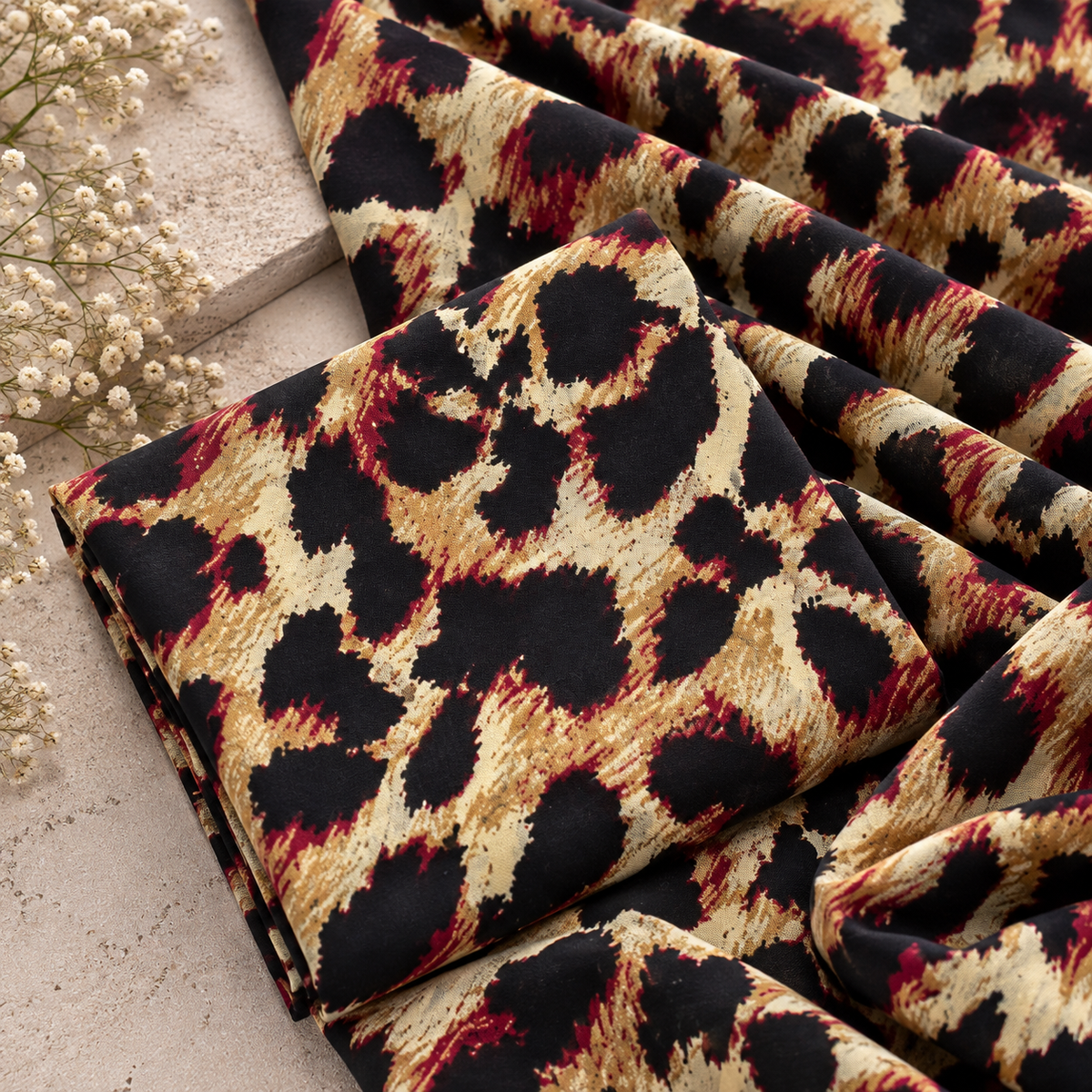 Bareera Noor | Leopard Print Linen 2pc