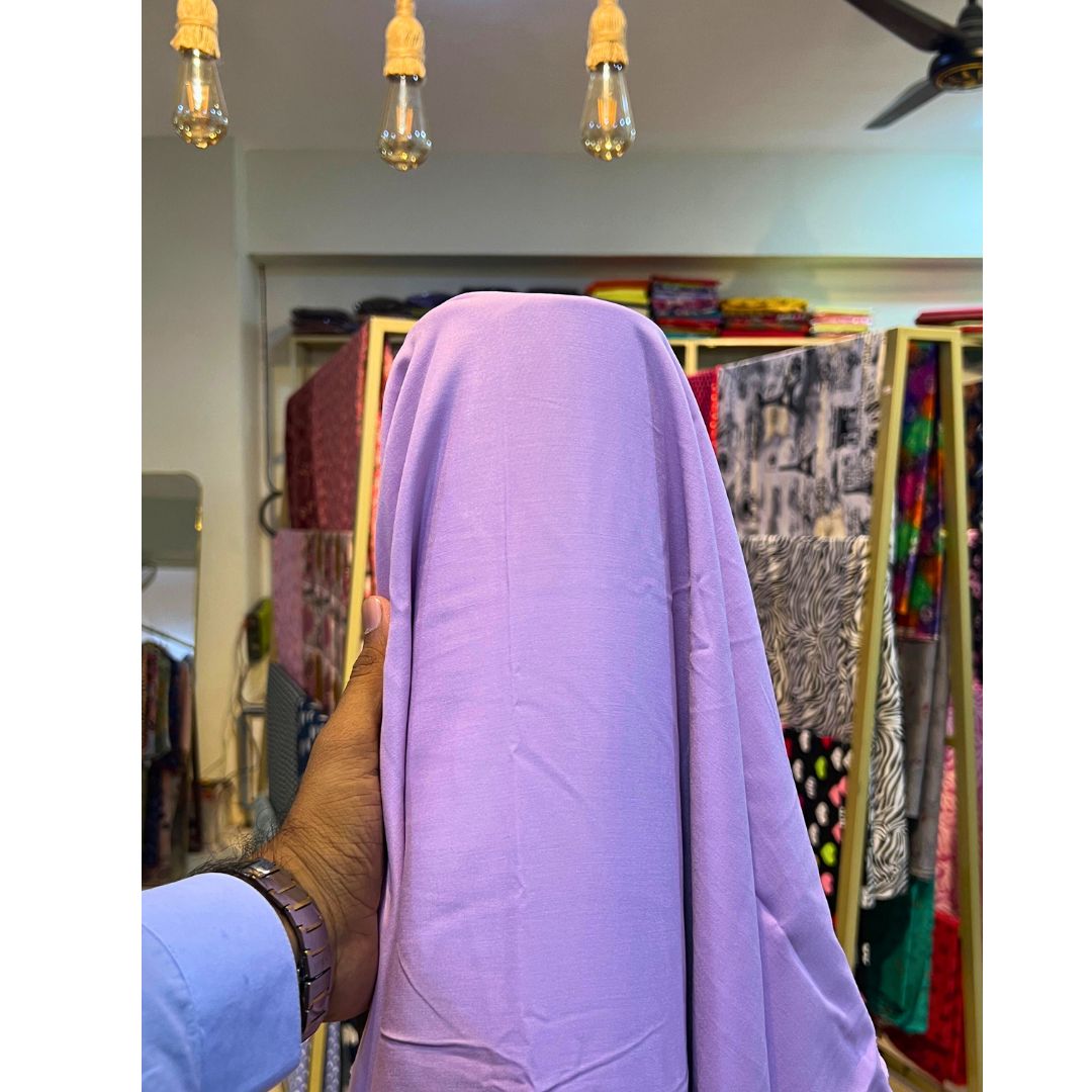 Light Lavender Plain Linen Fabric 2pc