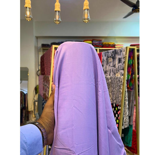 Light Lavender Plain Linen Fabric 2pc