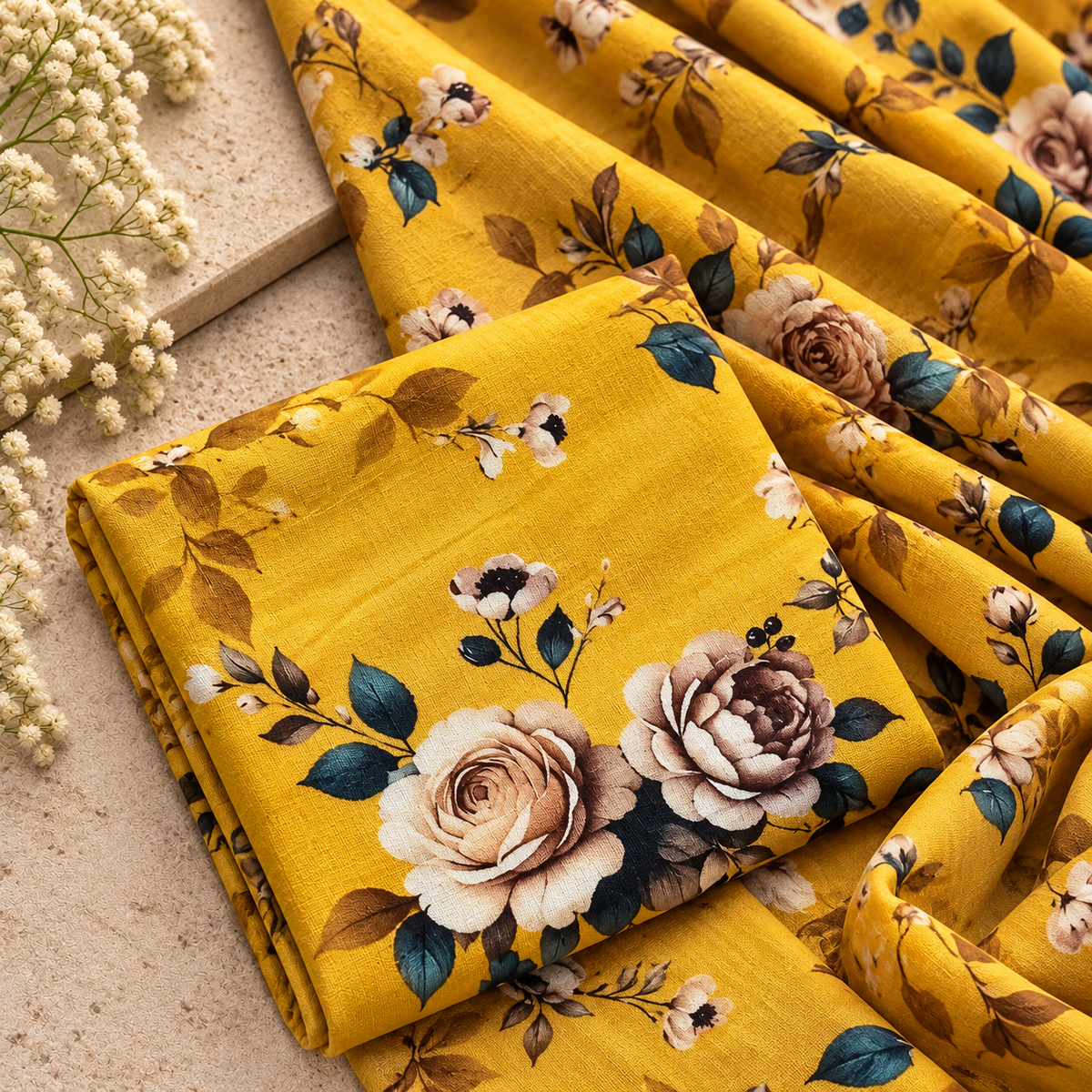 Nimra Noor | Unstitched Print Linen 2pc