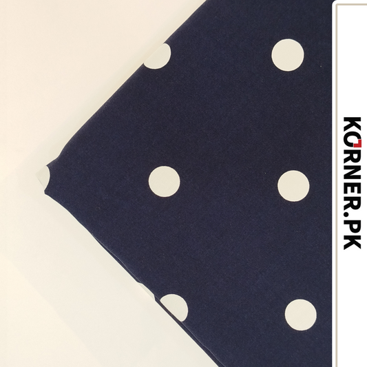 Navy Blue & White Polka Dots