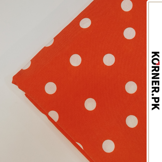 Orange & White Polka Dots