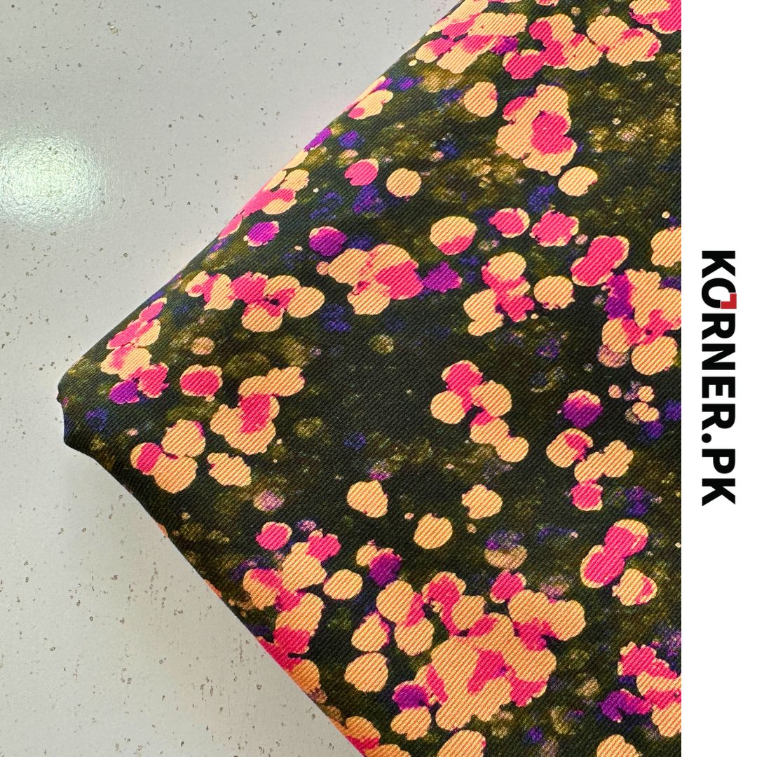 Pink Splat Corduroy Fabric 2pc
