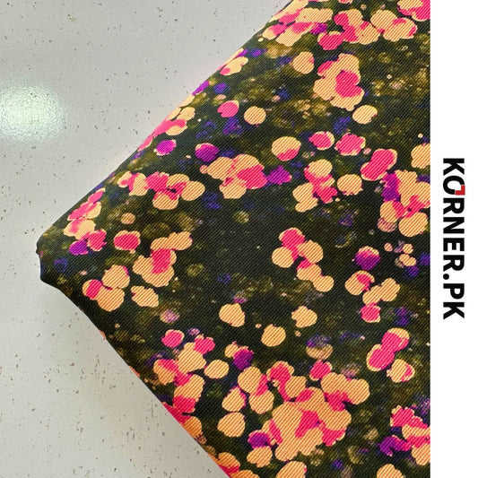 Pink Splat Corduroy Fabric 2pc