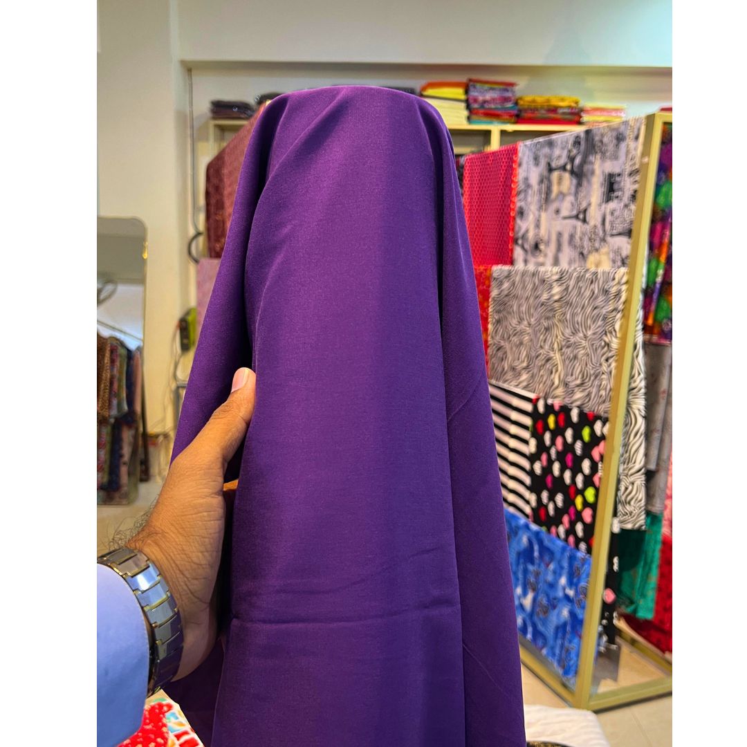 Purple Plain Linen Fabric 2pc