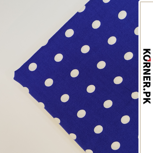 Royal Blue & White Polka Dots
