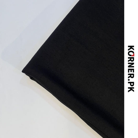 Unstitched Jet Black Marina Fabric 2pc