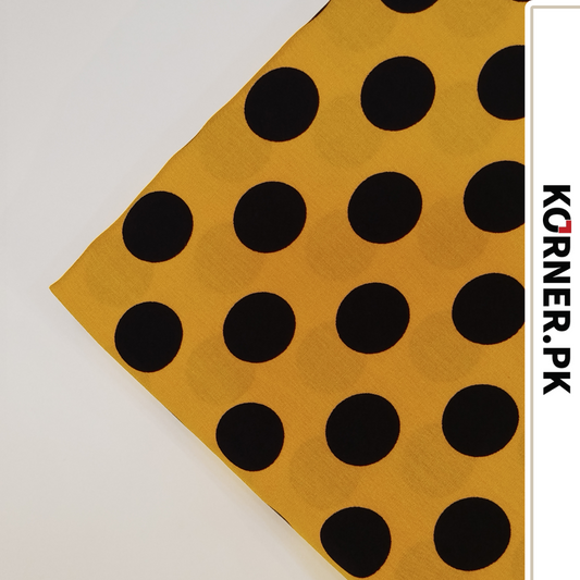 Yellow & Black Polka Dots