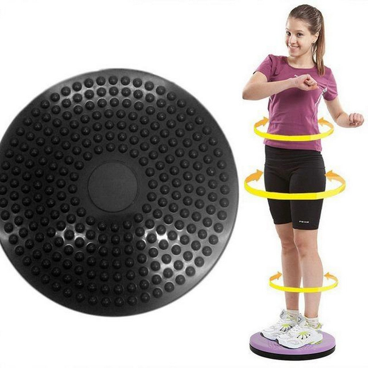 TUMMY TWISTER DISC  FOR WEIGHT LOSING - BLACK